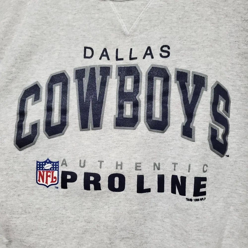 Vintage Dallas Cowboys Sweatshirt Pro Line NFL Champion Mens 4XL Gray 90s 1996